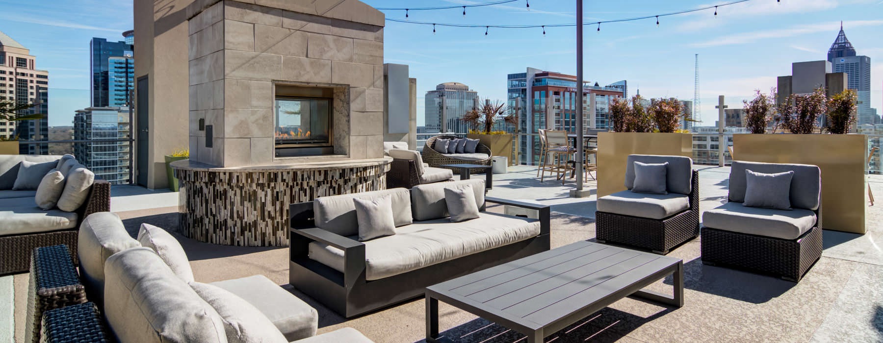 rooftop terrace with seating